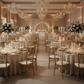 wedding reception with 5 pcs/pk Spandex Chiavari Seat Pad Cover - Ivory