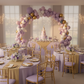 disney princess inspired birthday setup with 5 pcs/pk Spandex Chiavari Seat Pad Cover - Lavender