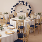 baby shower indoor reception with 5 pcs/pk Spandex Chiavari Seat Pad Cover - Navy Blue