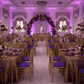 quinceañera with 5 pcs/pk Spandex Chiavari Seat Pad Cover - Purple