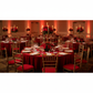 corporate christmas party reception with 5 pcs/pk Spandex Chiavari Seat Pad Cover - Red