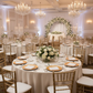 elegant hotel wedding reception with 5 pcs/pk Spandex Chiavari Seat Pad Cover - White