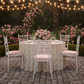 5 pcs/pk Velvet Spandex Chiavari Seat Pad Cover -  Blush/Rose Gold