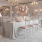 5 pcs/pk Velvet Spandex Chiavari Seat Pad Cover -  Blush/Rose Gold