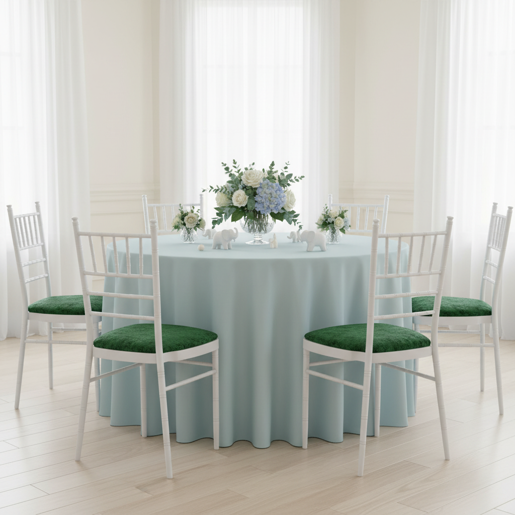 5 pcs/pk Velvet Spandex Chiavari Seat Pad Cover - Emerald Green