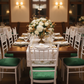 5 pcs/pk Velvet Spandex Chiavari Seat Pad Cover - Emerald Green
