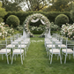 5 pcs/pk Velvet Spandex Chiavari Seat Pad Cover - Ivory