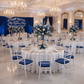 5 pcs/pk Velvet Spandex Chiavari Seat Pad Cover - Navy