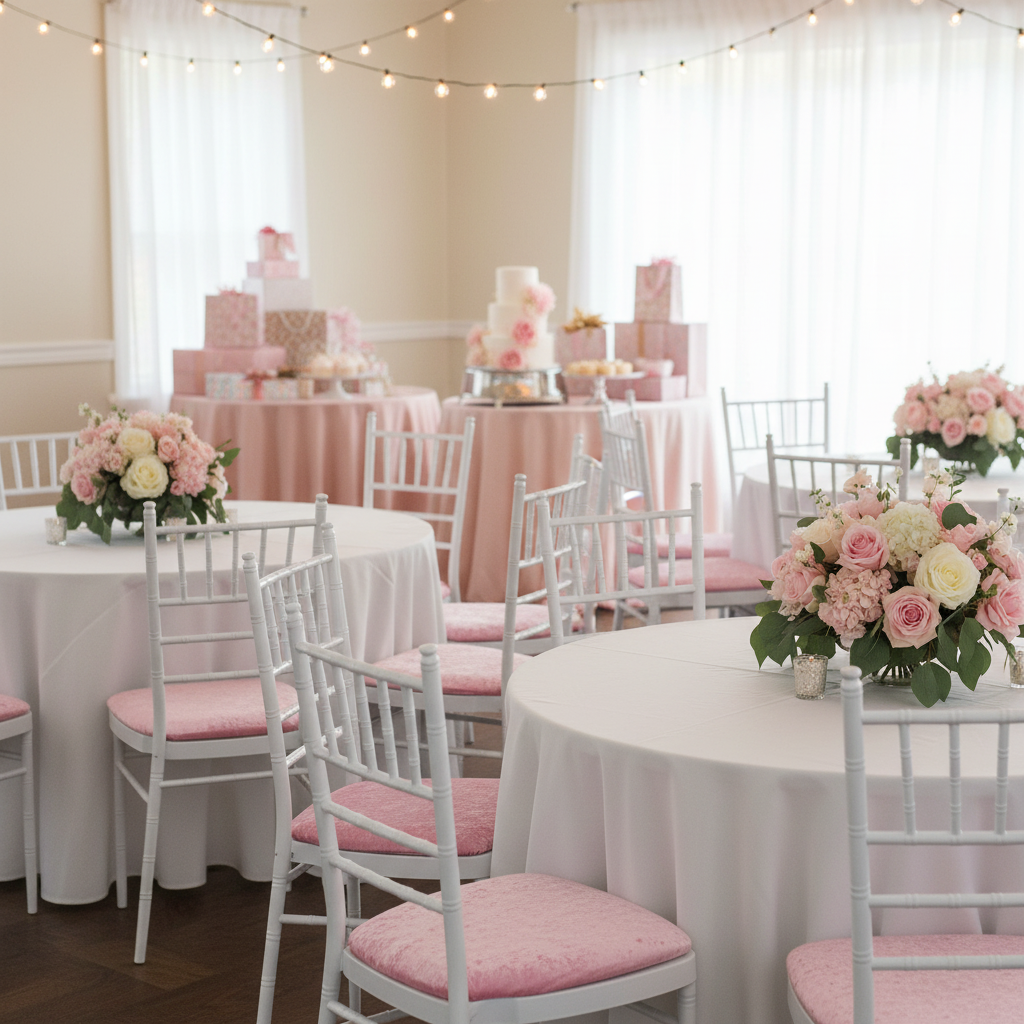 5 pcs/pk Velvet Spandex Chiavari Seat Pad Cover - Pink