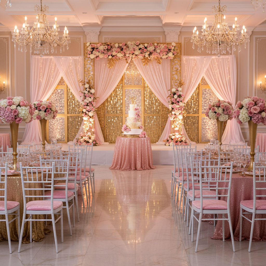 5 pcs/pk Velvet Spandex Chiavari Seat Pad Cover - Pink
