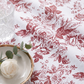 5 yards French Toile Fabric Bolt Burgundy - CV Linens