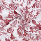 5 yards French Toile Fabric Bolt - Burgundy