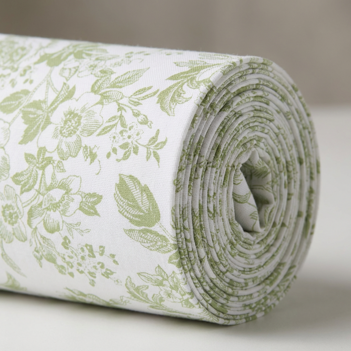 5 yards French Toile Fabric Bolt - Sage Green - CV Linens™