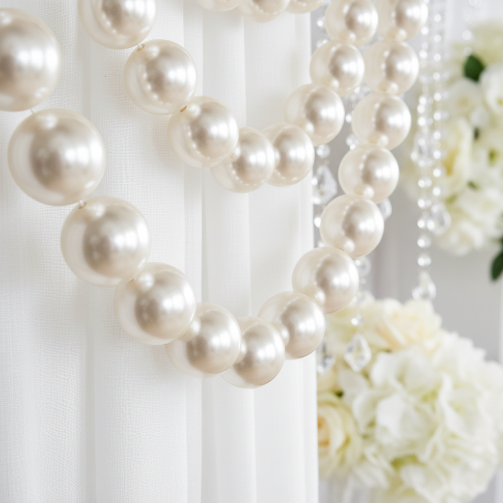 5cm Faux Pearl Beads DIY Garland (20pcs) - Detail Shot