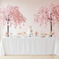 Bridal shower setup with 5ft Weeping Cherry Blossom Tree - Pink