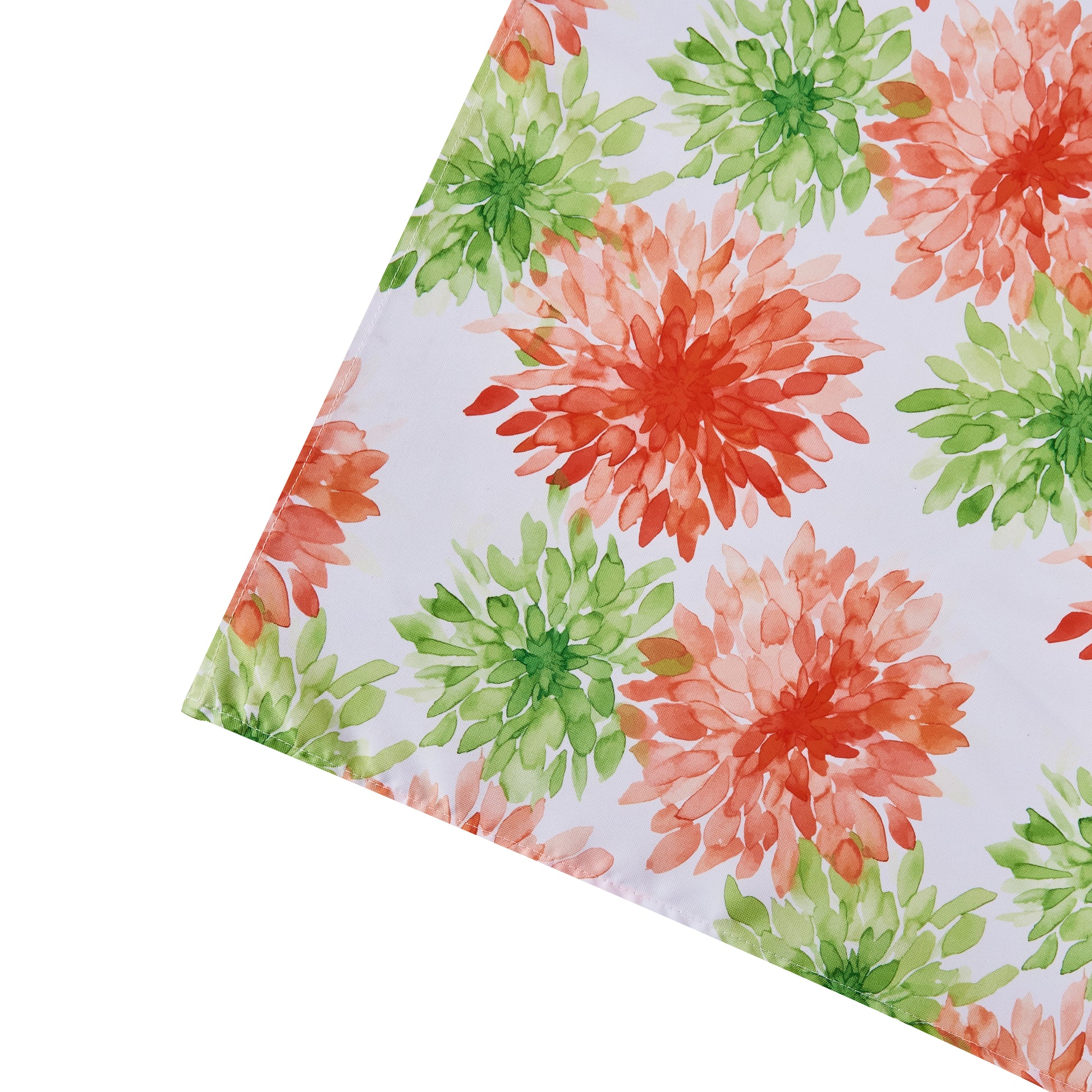 5 pcs/pk Blooming Mums 20"x20" Napkin close up of edge finish