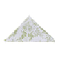 French Toile 20"x20" Linen Napkin  Sage Green triangle fold