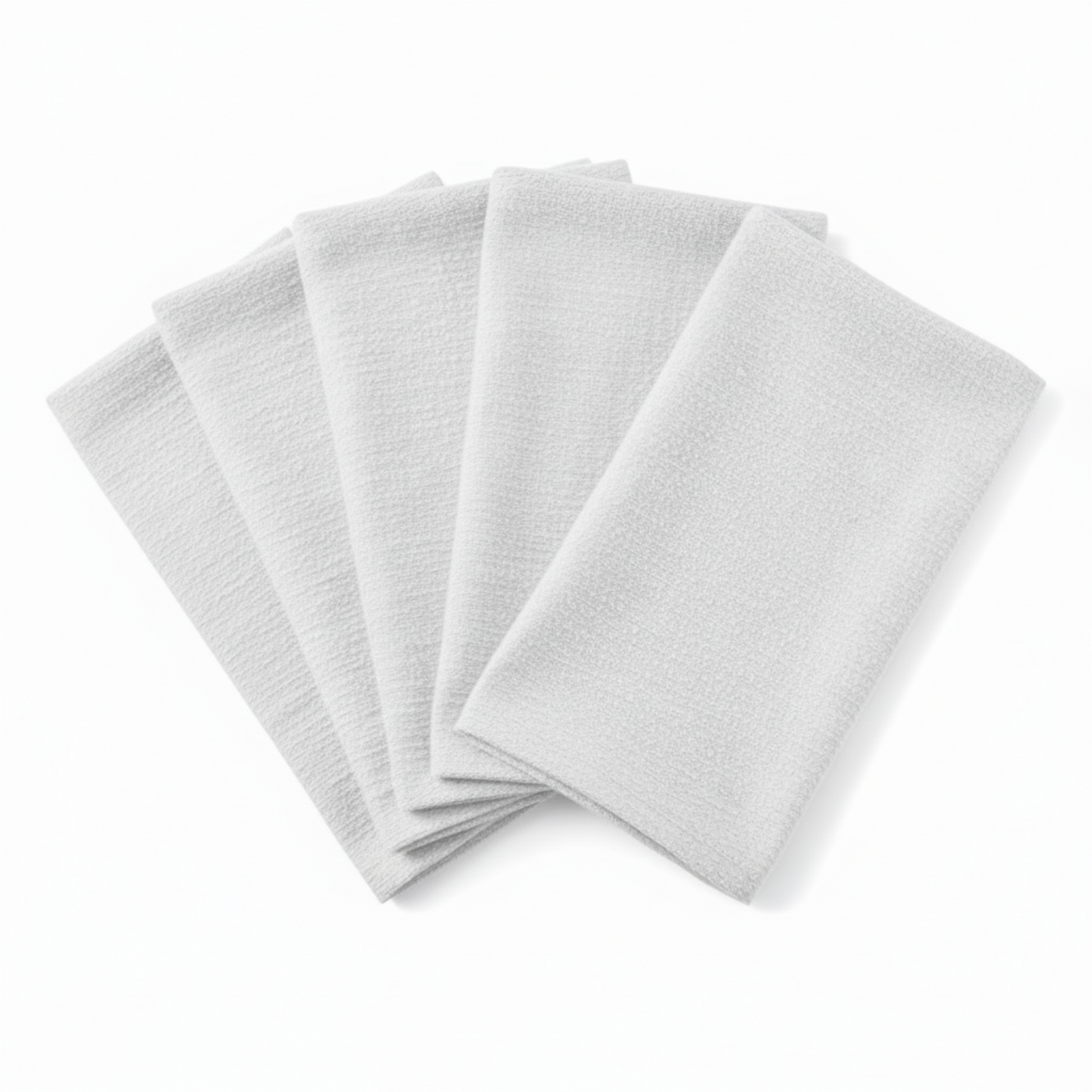 5pcs/pk  White Luxury Boucle 20"x20" Napkins bundle 