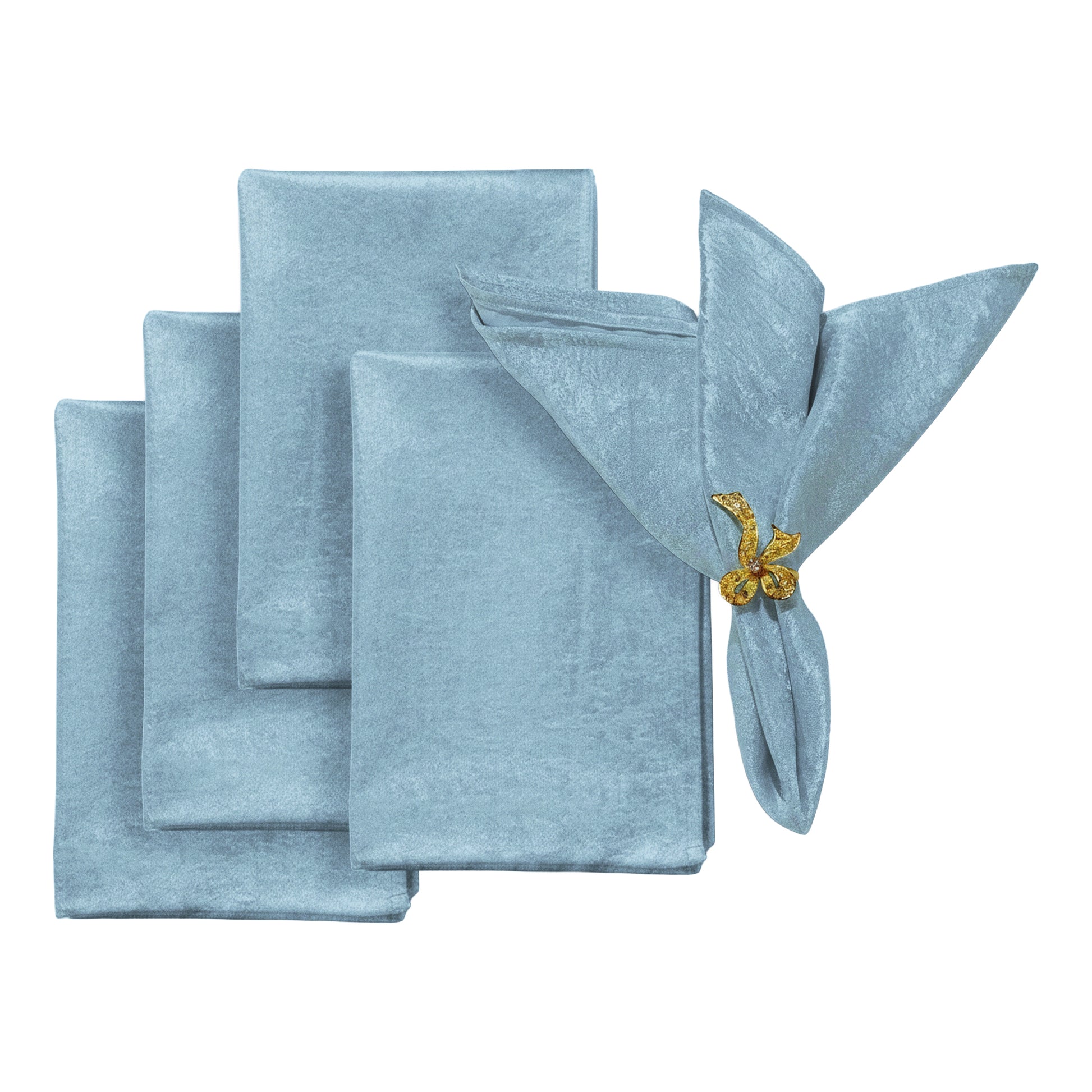 5 pcs/pk Crinkle Shimmer Napkin 20"x20" Baby Blue