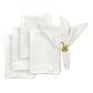5pcs/pk Crinkle Shimmer 20"x20" Napkin - Light Ivory/Off White