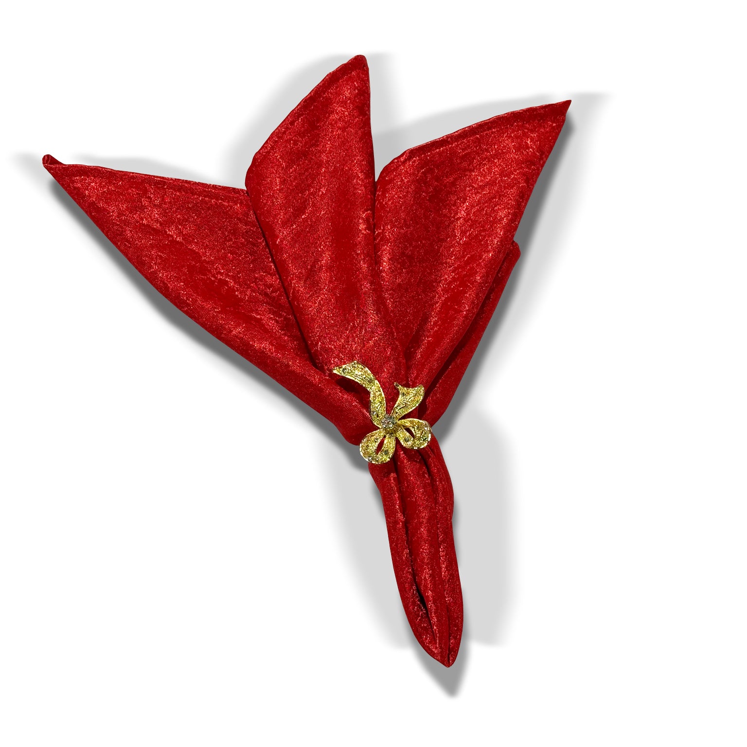 5 pcs/pk Crinkle Shimmer Napkin 20"x20" - Red