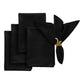 5 pcs/pk Crinkle Shimmer Napkin 20"x20" - Black - CV Linens