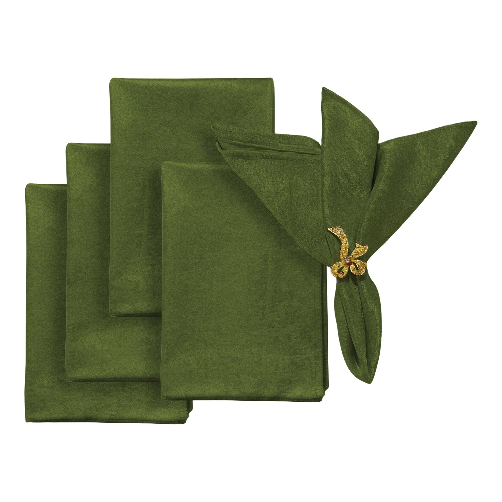 5pcs/pk Crinkle Shimmer Napkin 20"x20 " - Willow Green