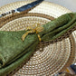 5 pcs/pk Crinkle Shimmer Napkin 20"x20" Willow Green close up