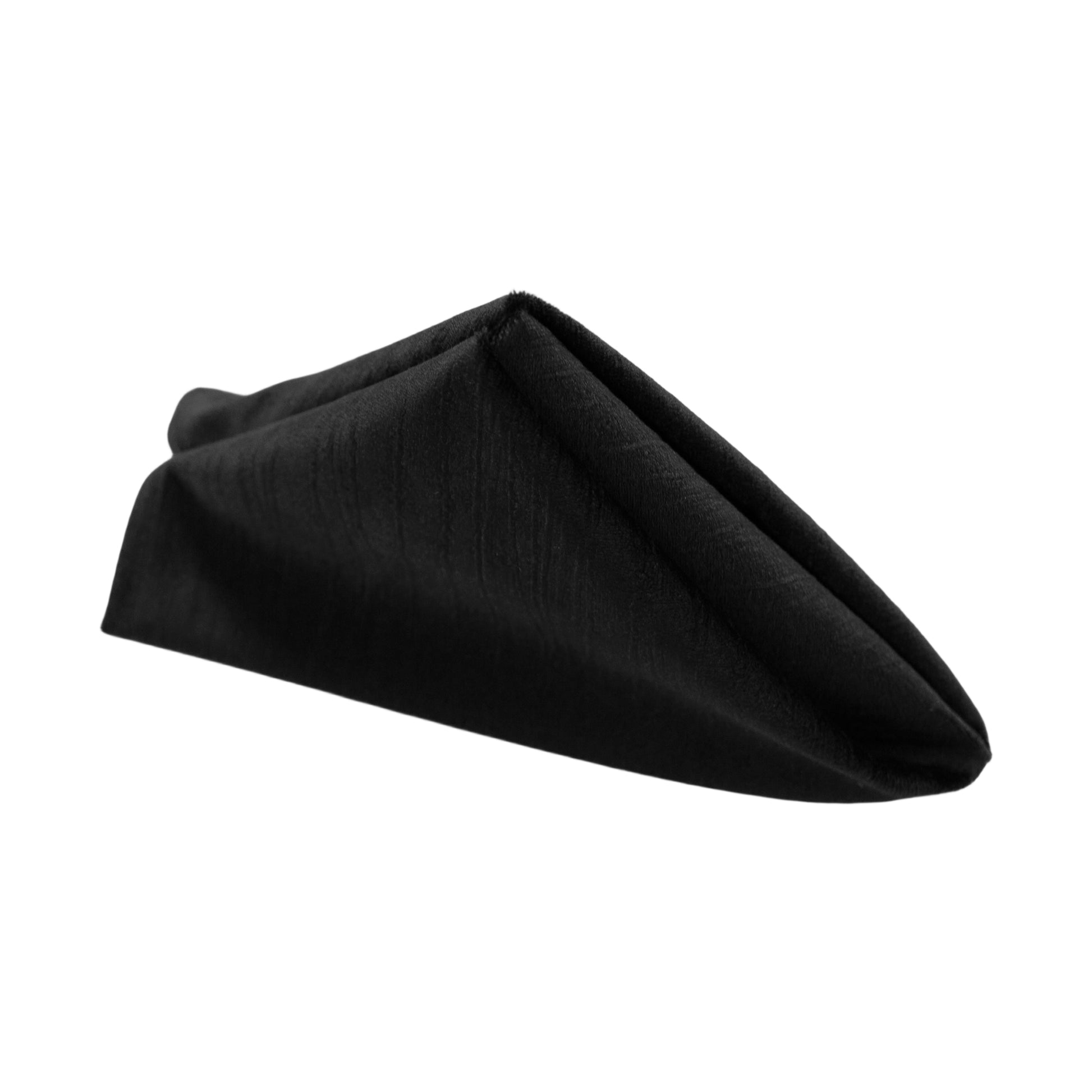 5 pcs/pk Crinkle Velvet 20"x20" Linen Napkin Black 