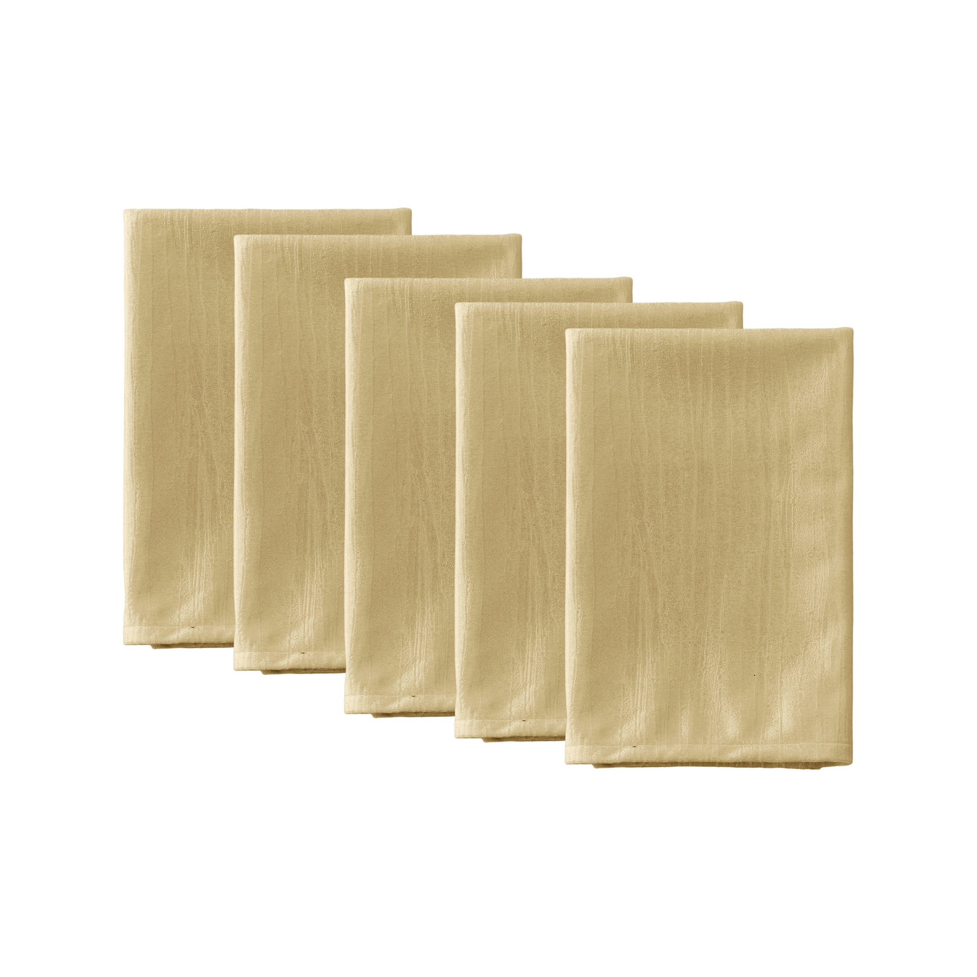 5 pcs/pk Crinkle Velvet 20"x20" Linen Napkin Champagne bundle