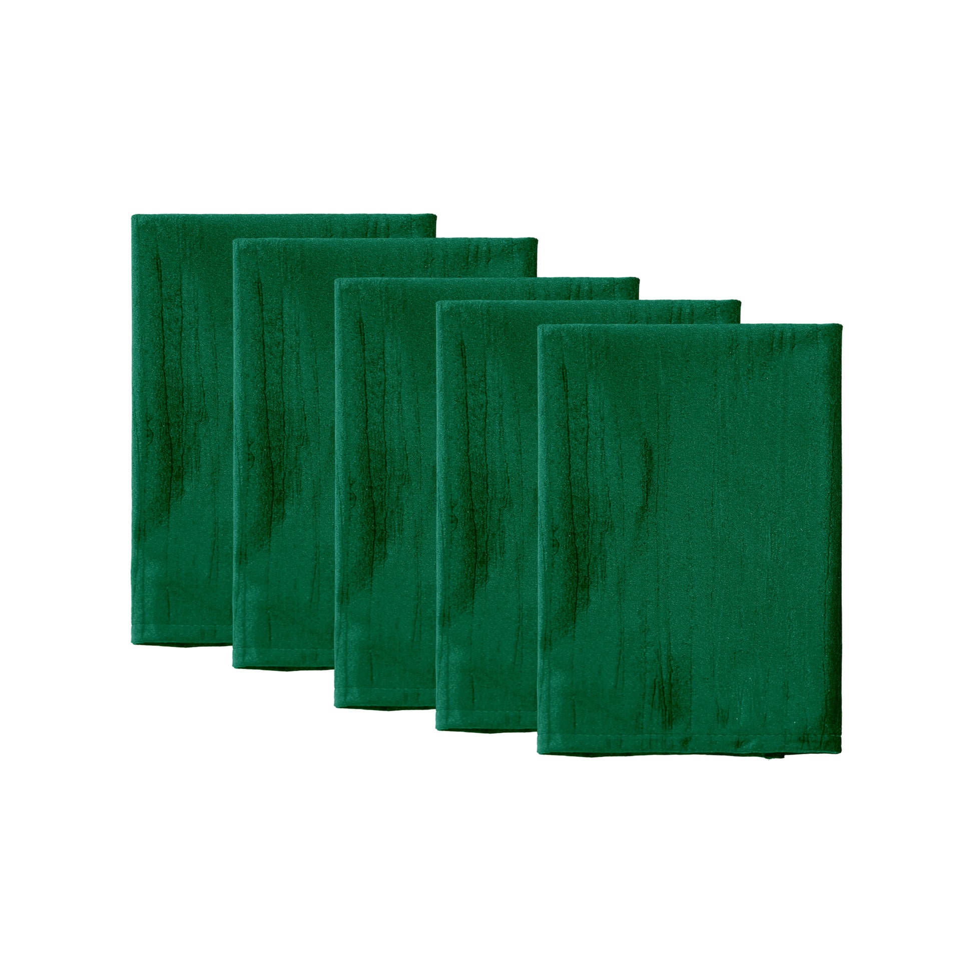 5 pcs/pk Crinkle Velvet 20"x20" Linen Napkin Emerald Green bundle