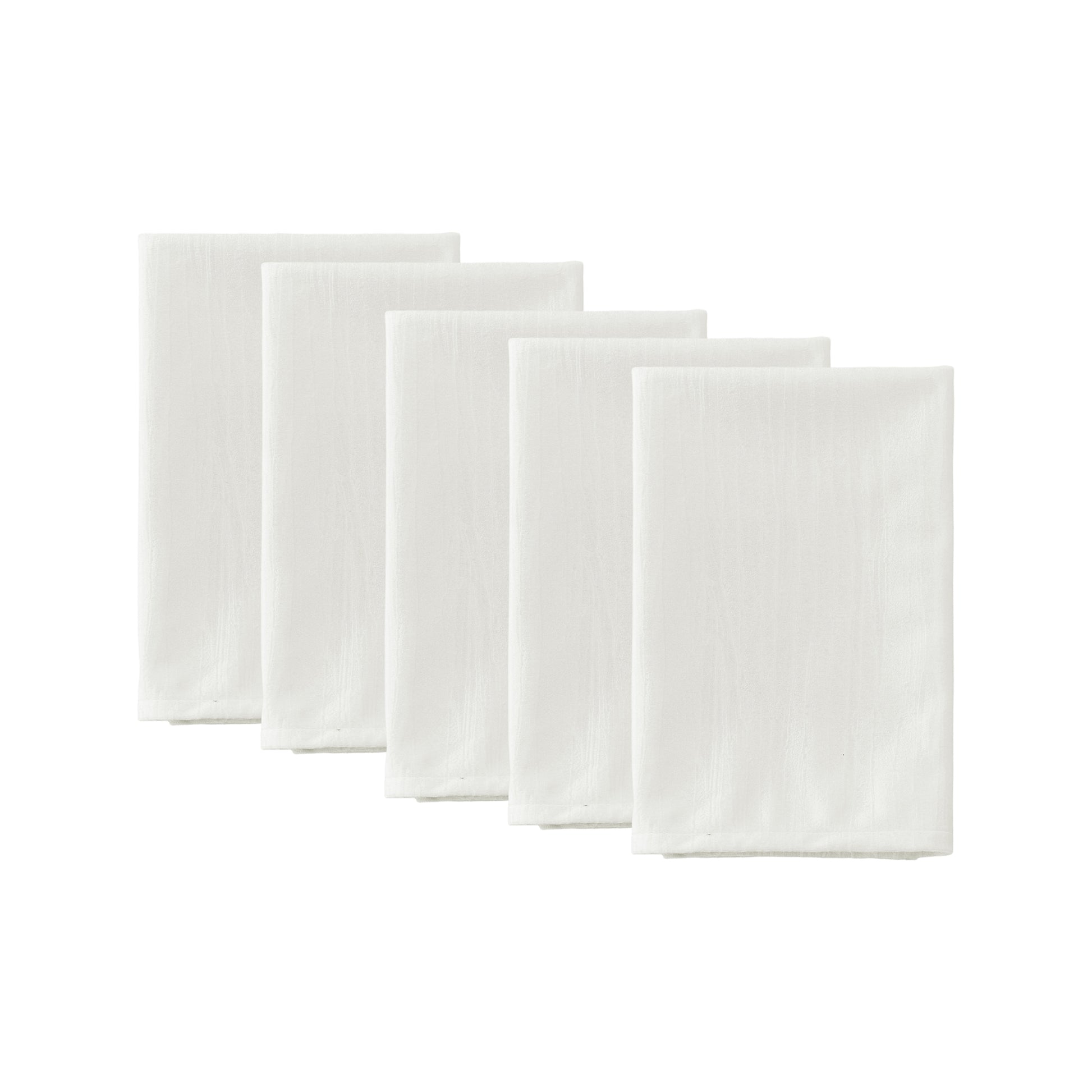 5 pcs/pk Crinkle Velvet 20"x20" Linen Napkin Ivory bundle