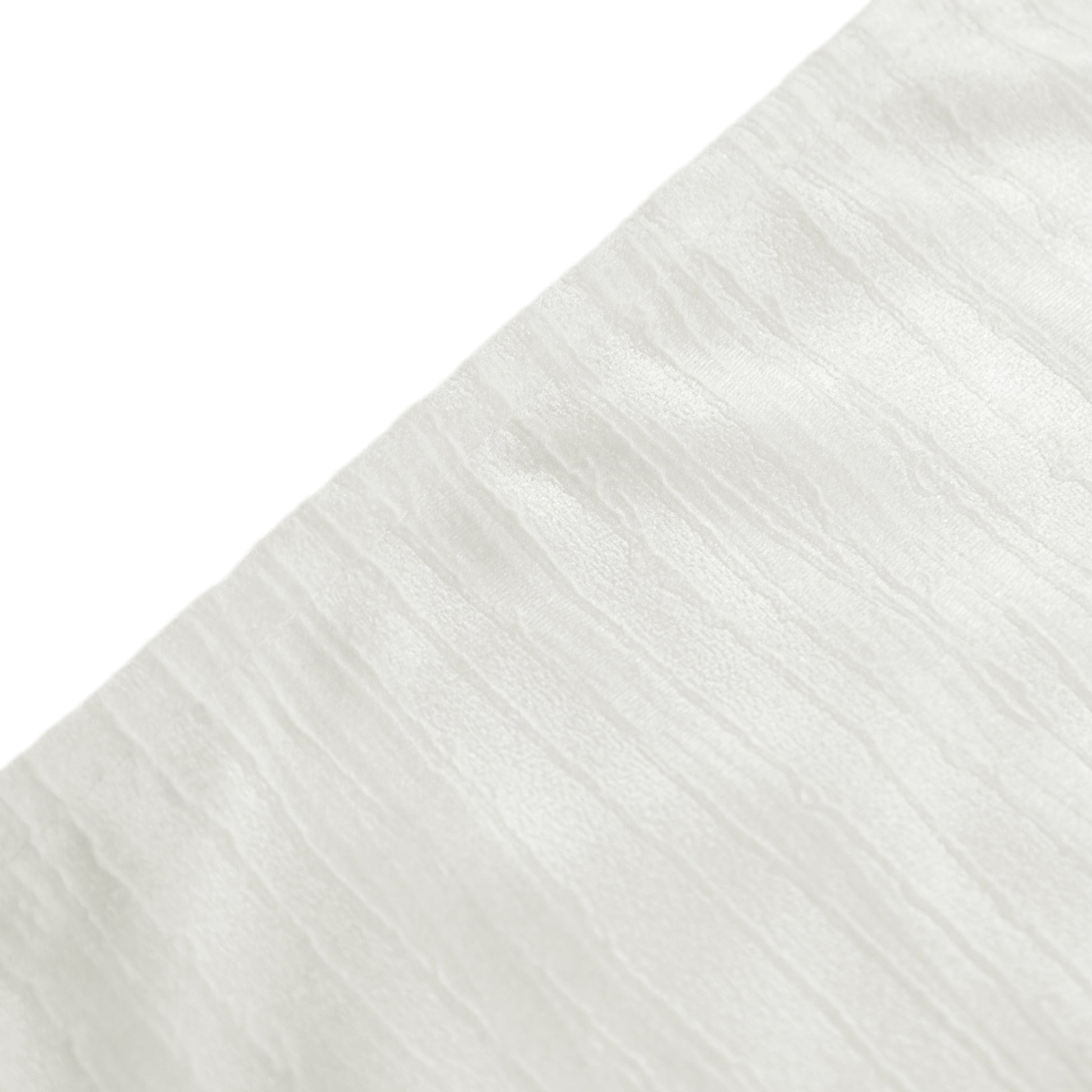 5 pcs/pk Crinkle Velvet 20"x20" Linen Napkin Ivory hemmed edge