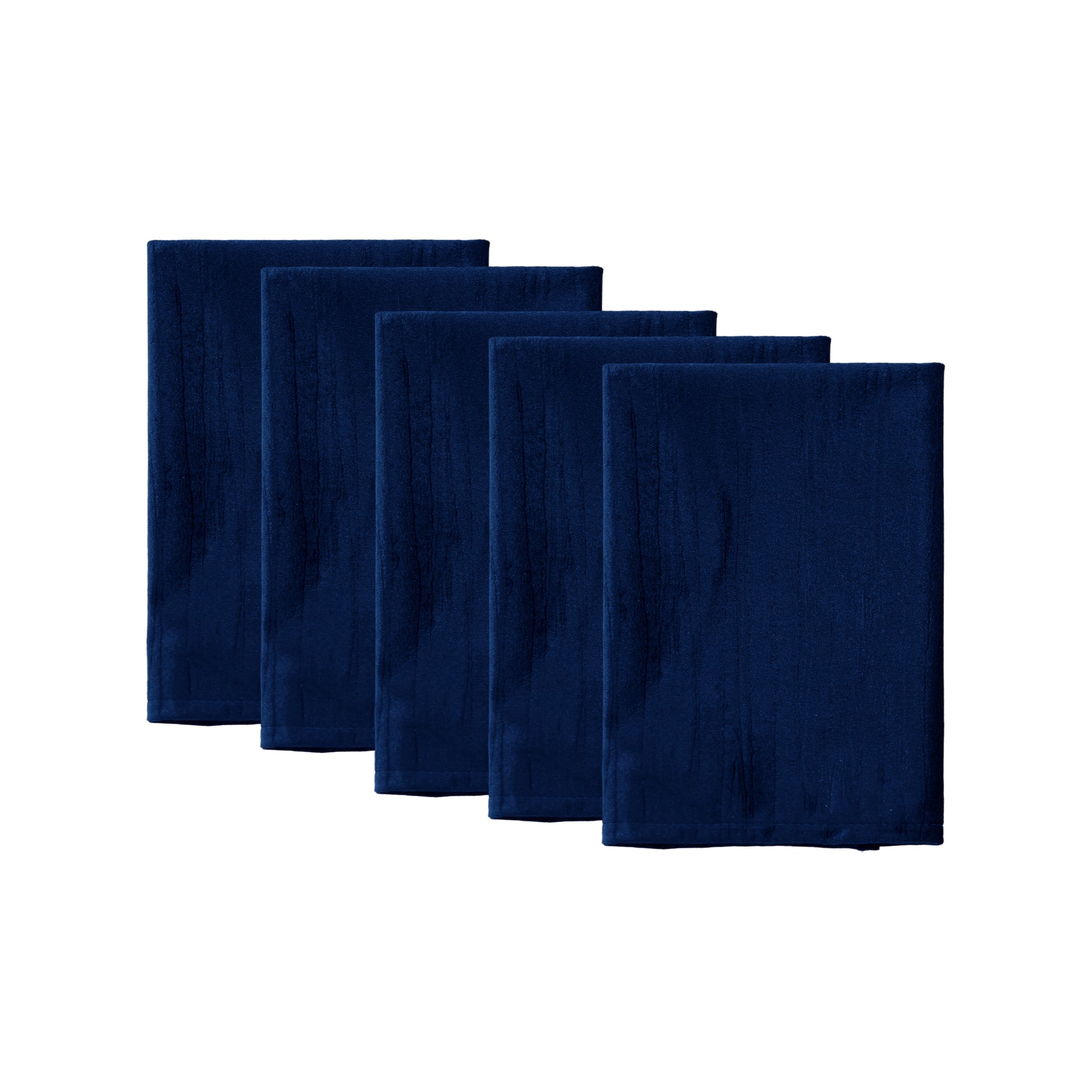 Crinkle Velvet 20"x20" Linen Napkin Navy Blue 5 pcs/pk bundle