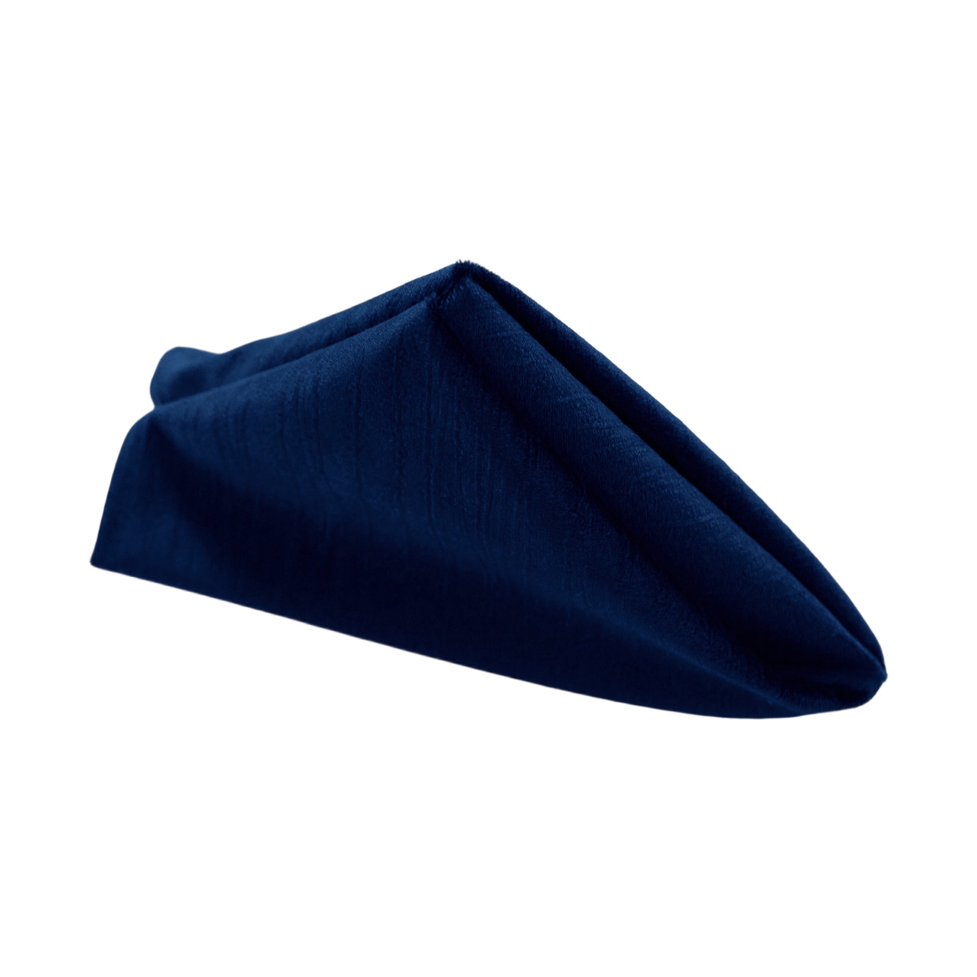 5 pcs/pk Crinkle Velvet 20"x20" Linen Napkin Navy Blue triangle fold