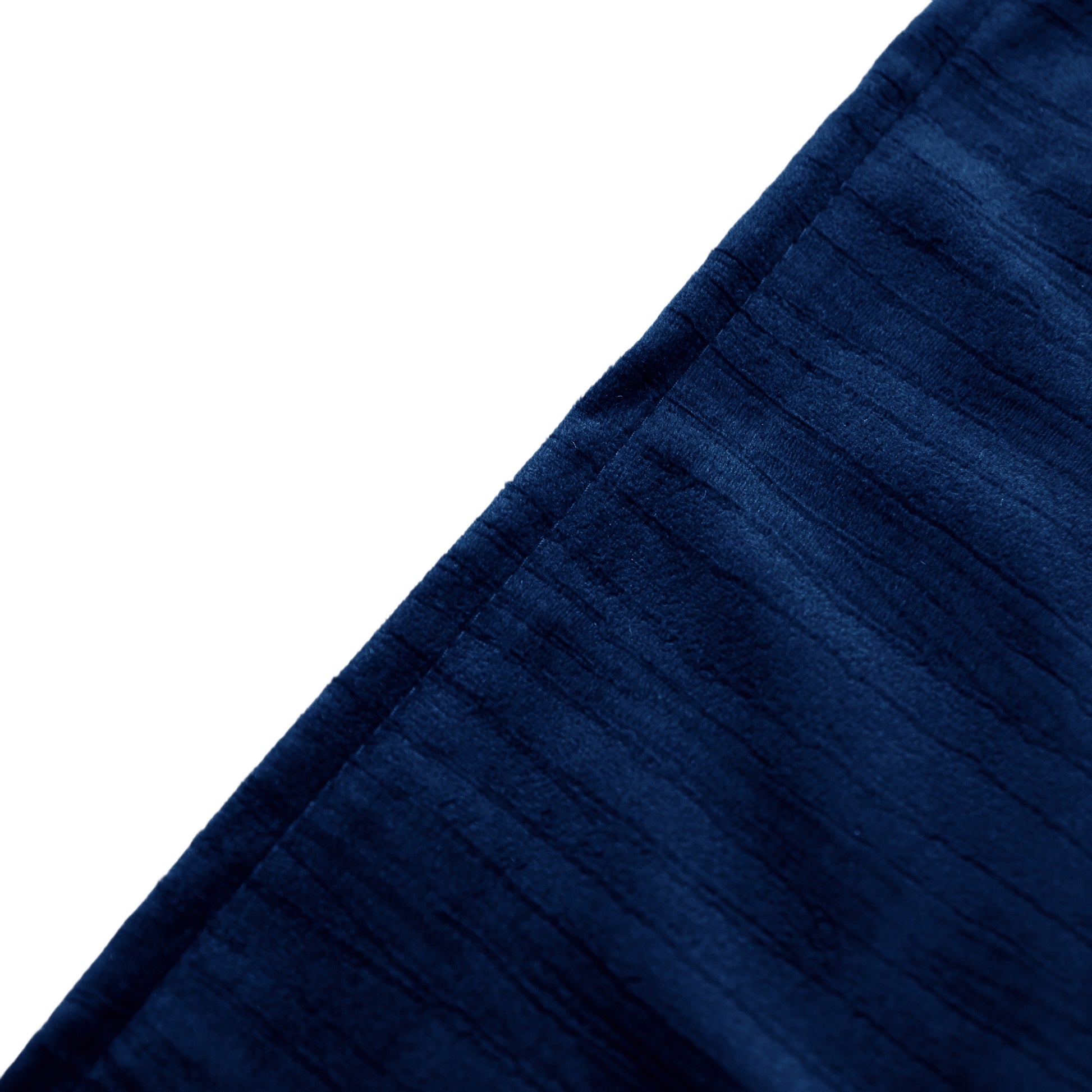Crinkle Velvet 20"x20" Linen Napkin Navy Blue hemmed finish