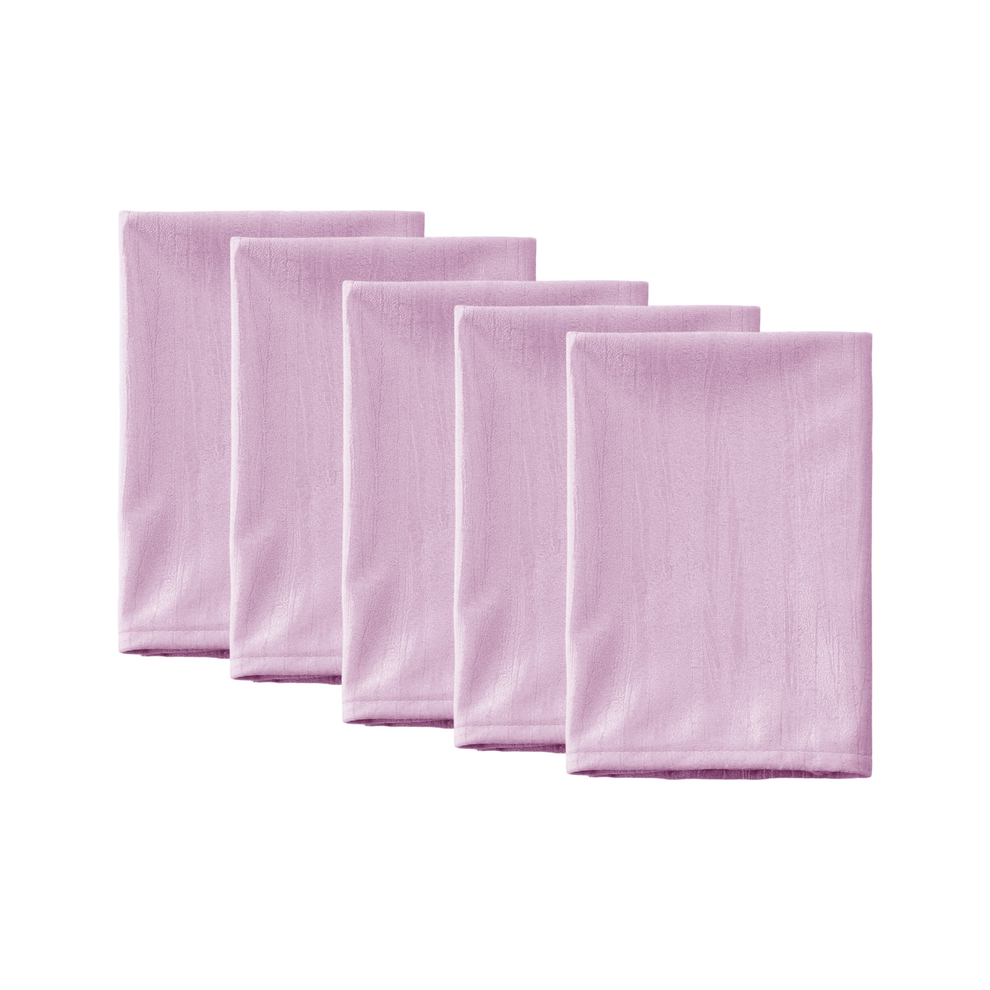 5 pcs/pk Crinkle Velvet 20"x20" Linen Napkin Pink bundle