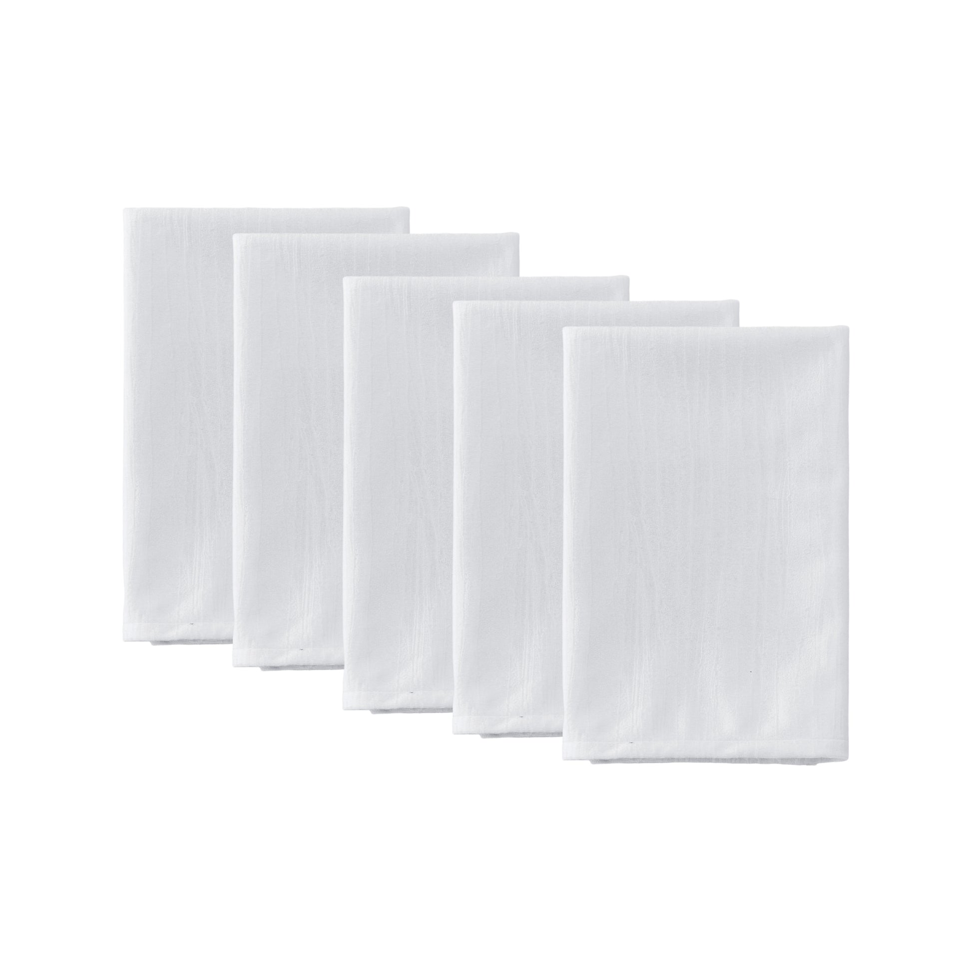 5 pcs/pk Crinkle Velvet 20"x20" Linen Napkin - White - CV Linens