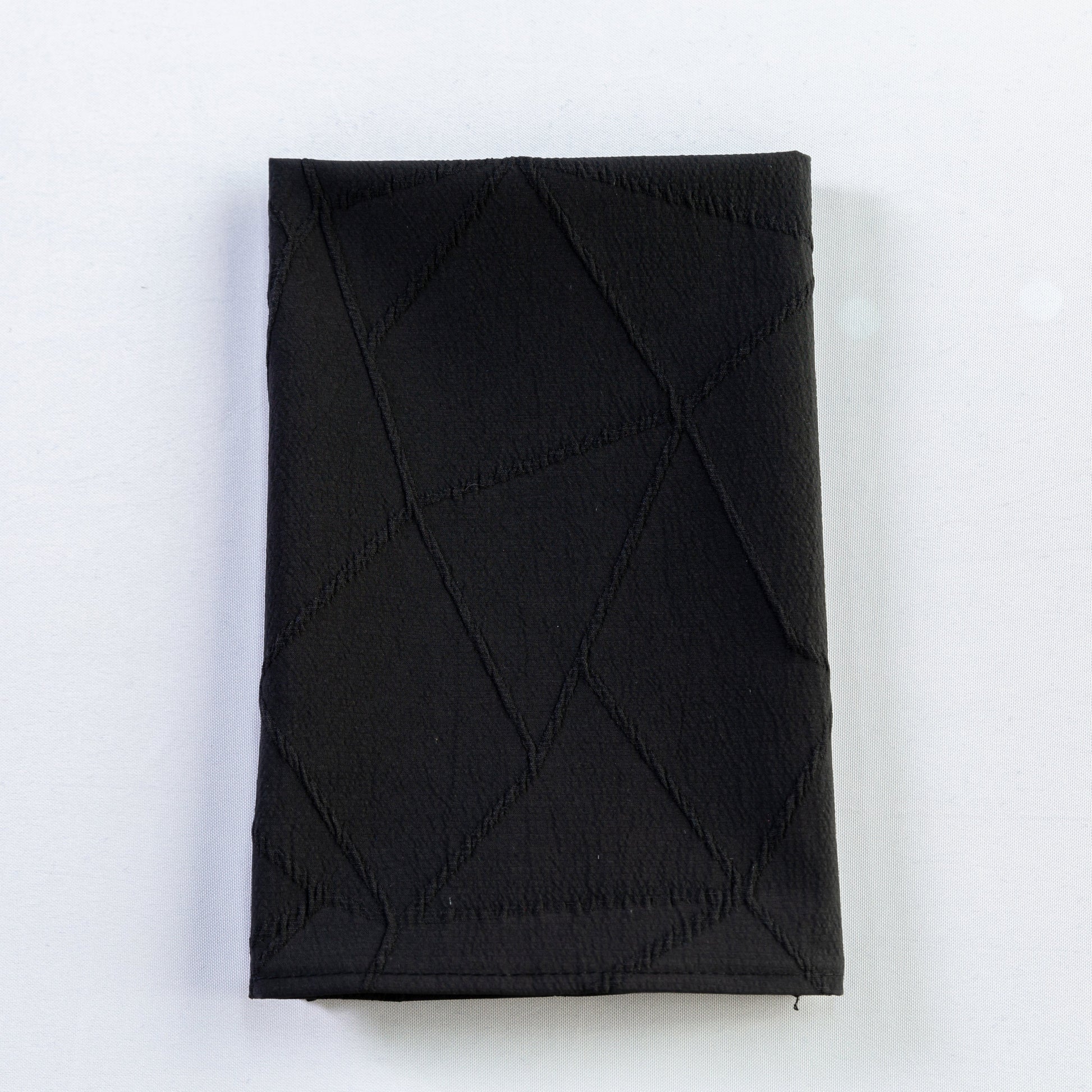 5 pcs/pk Embossed Geometric Jacquard Napkin 20"x20" Black  rectangular fold