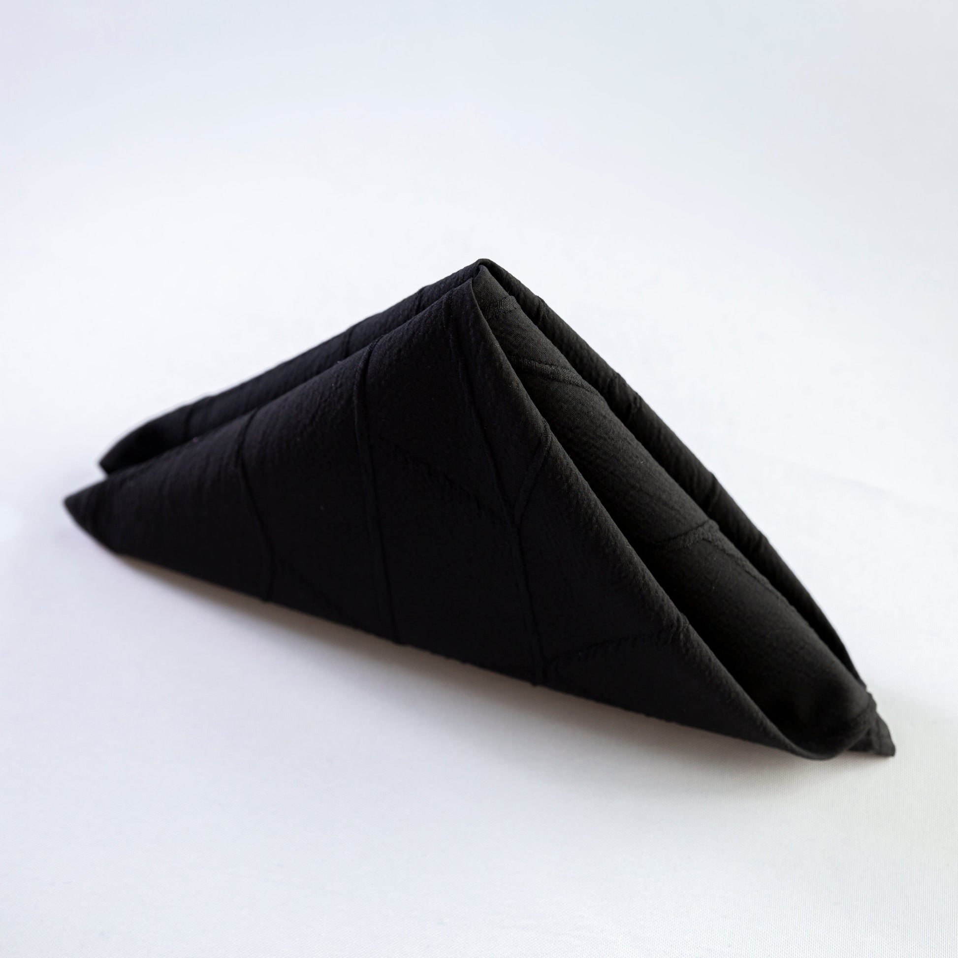 5 pcs/pk Embossed Geometric Jacquard Napkin 20"x20" Black  triangle fold