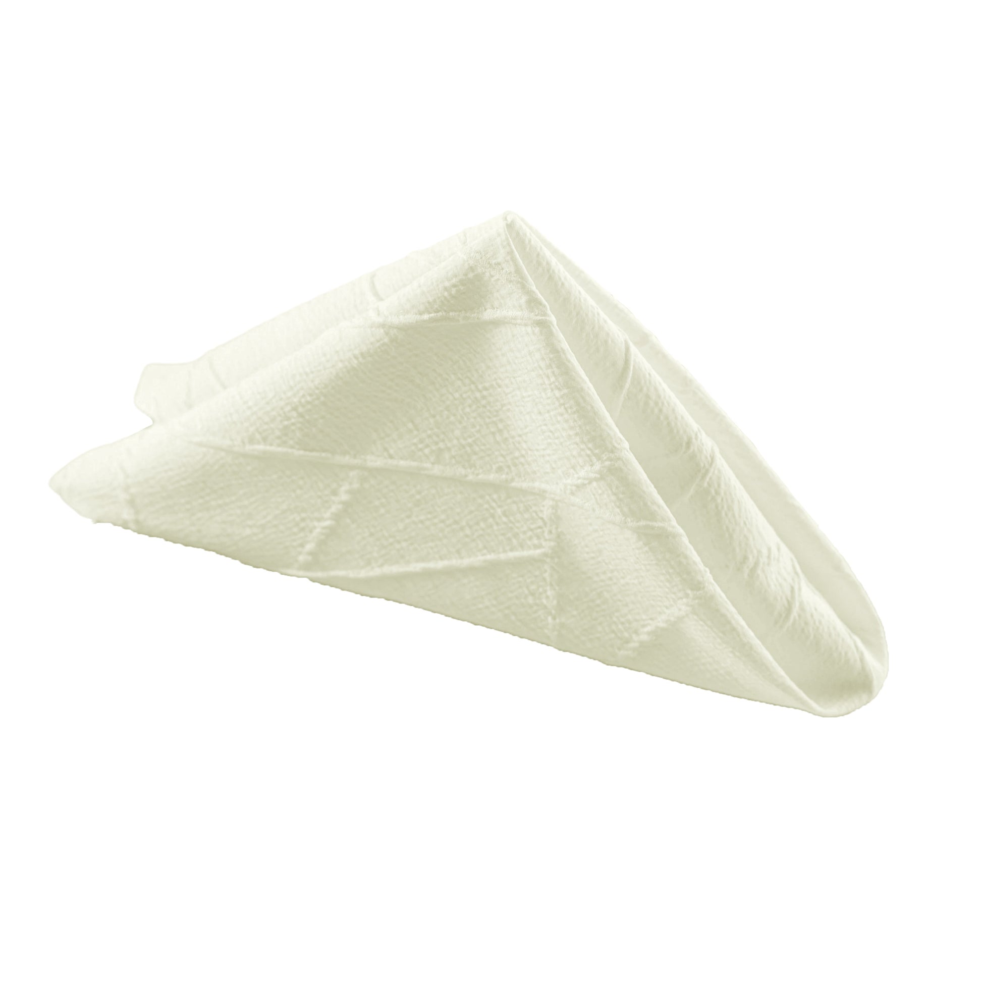 5 pcs/pk Embossed Geometric Jacquard Napkin 20"x20" - Ivory triangle fold