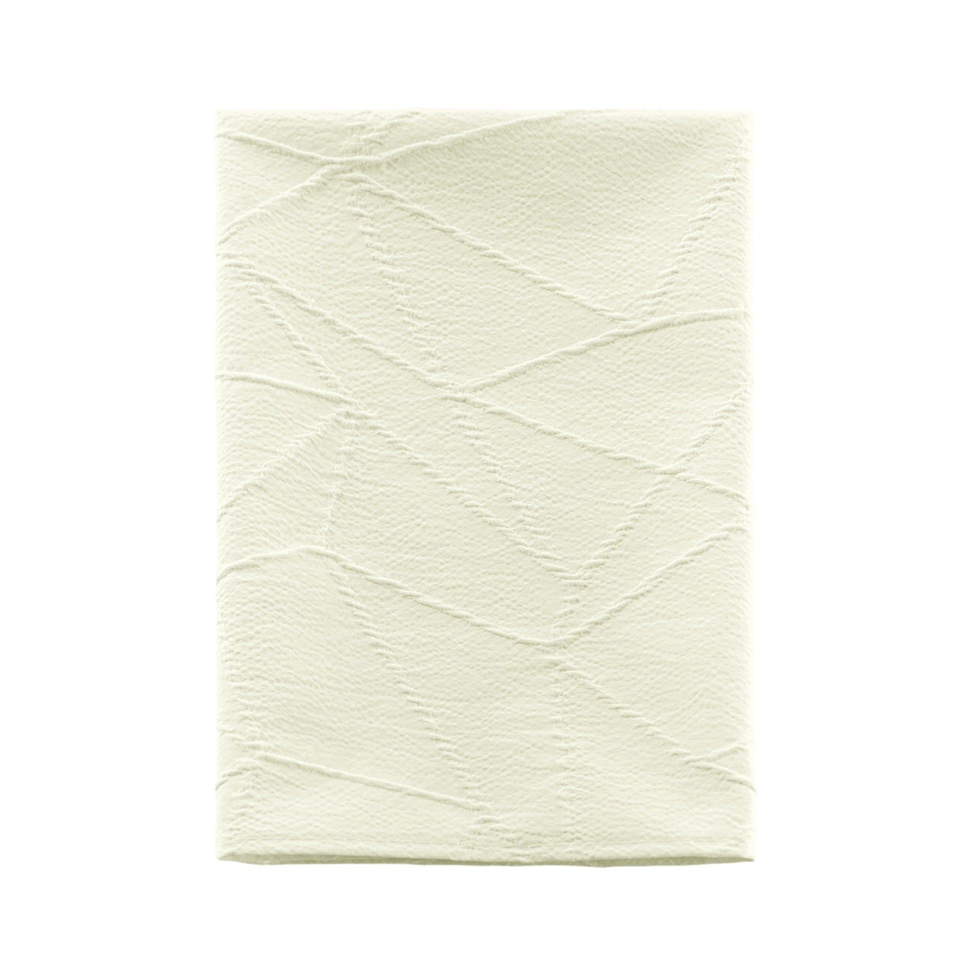 5 pcs/pk Embossed Geometric Jacquard Napkin 20"x20" Ivory rectangle fold