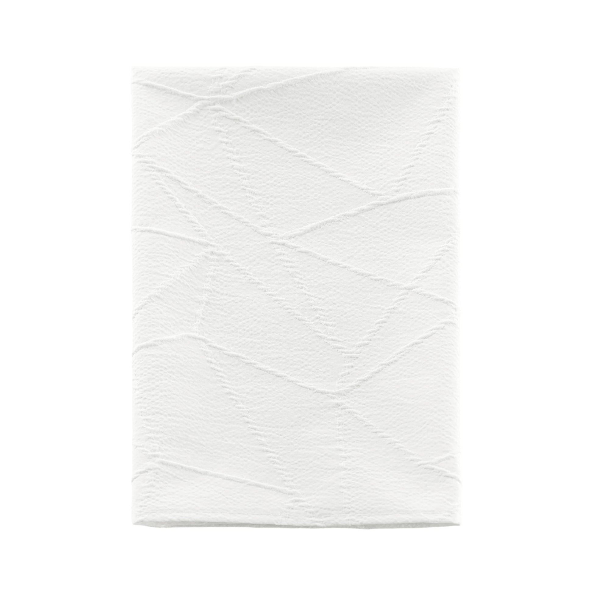 5 pcs/pk Embossed Geometric Jacquard Napkin 20"x20" - Light Ivory/Off White rectangle fold