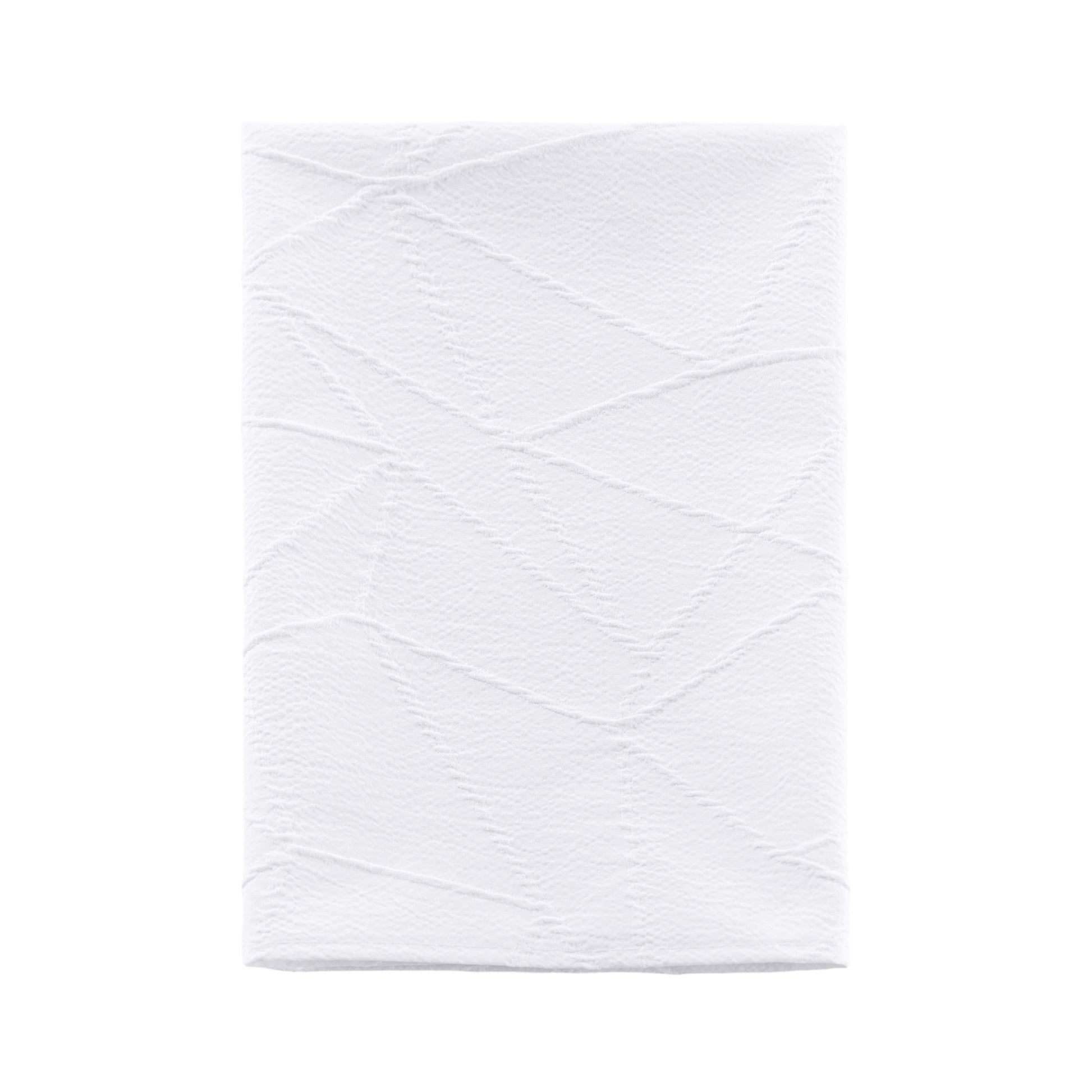 5 pcs/pk Embossed Geometric Jacquard Napkin 20"x20" White rectangular fold