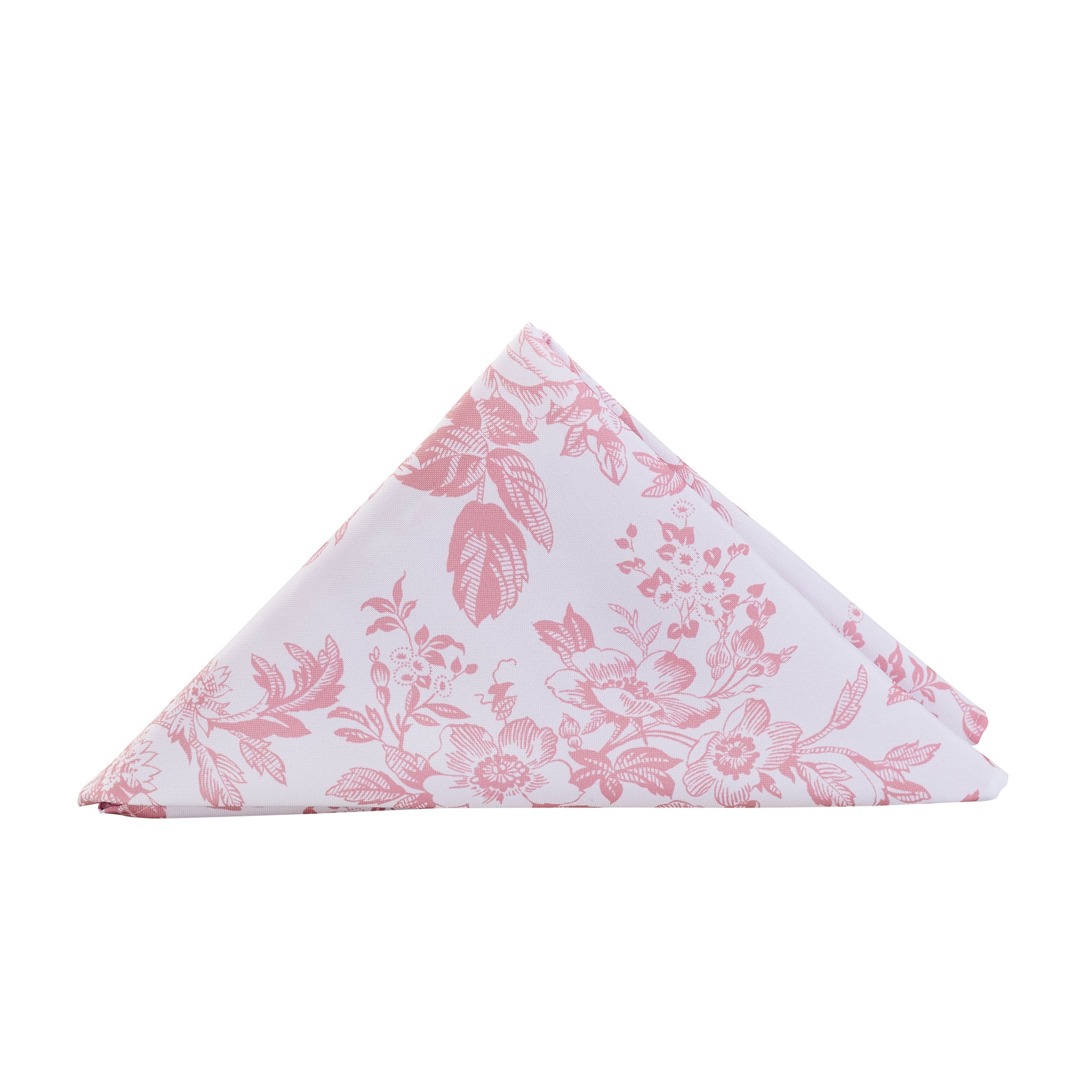 French Toile 20"x20" Linen Napkin (5pc/pk) - Dusty Rose/Mauve