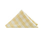 5 pcs/pk Gingham Checkered Polyester Napkin 20"x20" Yellow & White triangle fold