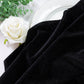 Glitter Velvet Black fabric close up