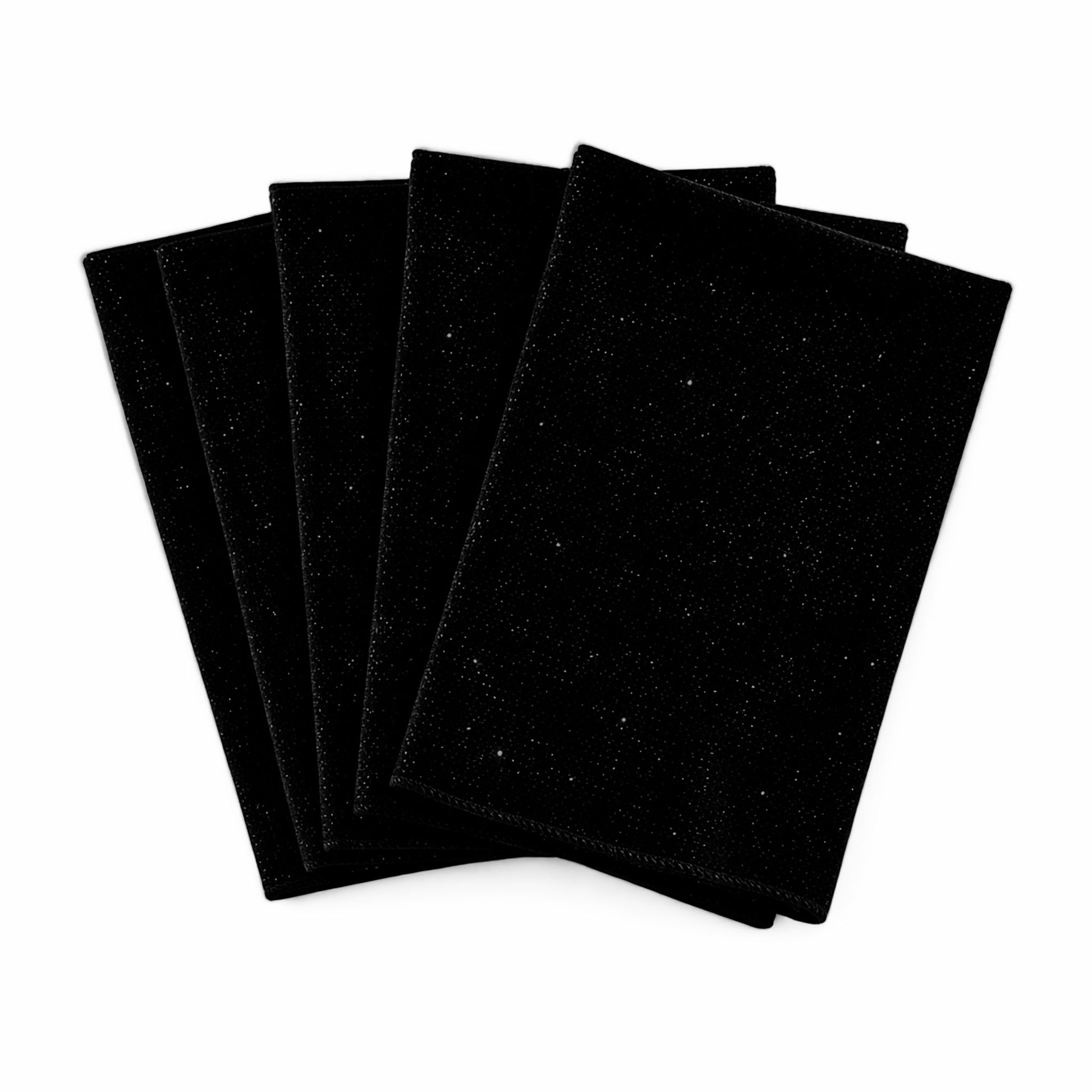 5 pcs/pk Glitter Velvet 20"x20" Linen Napkin Black bundle