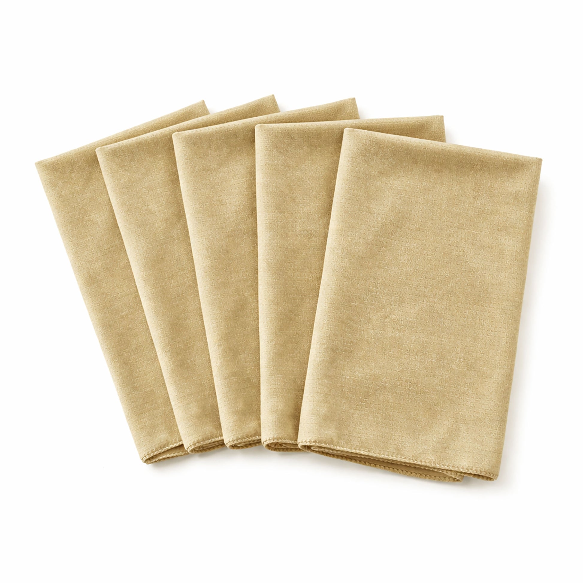 5 pcs/pk Glitter Velvet 20"x20" Linen Napkin Champagne bundle