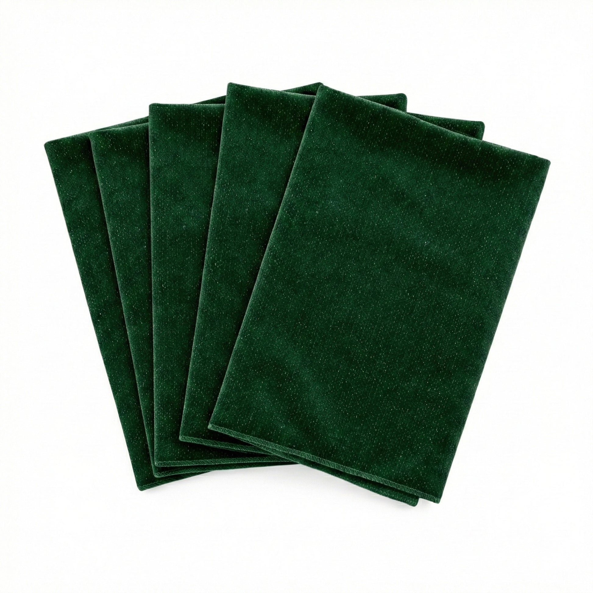 5 pcs/pk Glitter Velvet 20"x20" Linen Napkin Emerald Green bundle